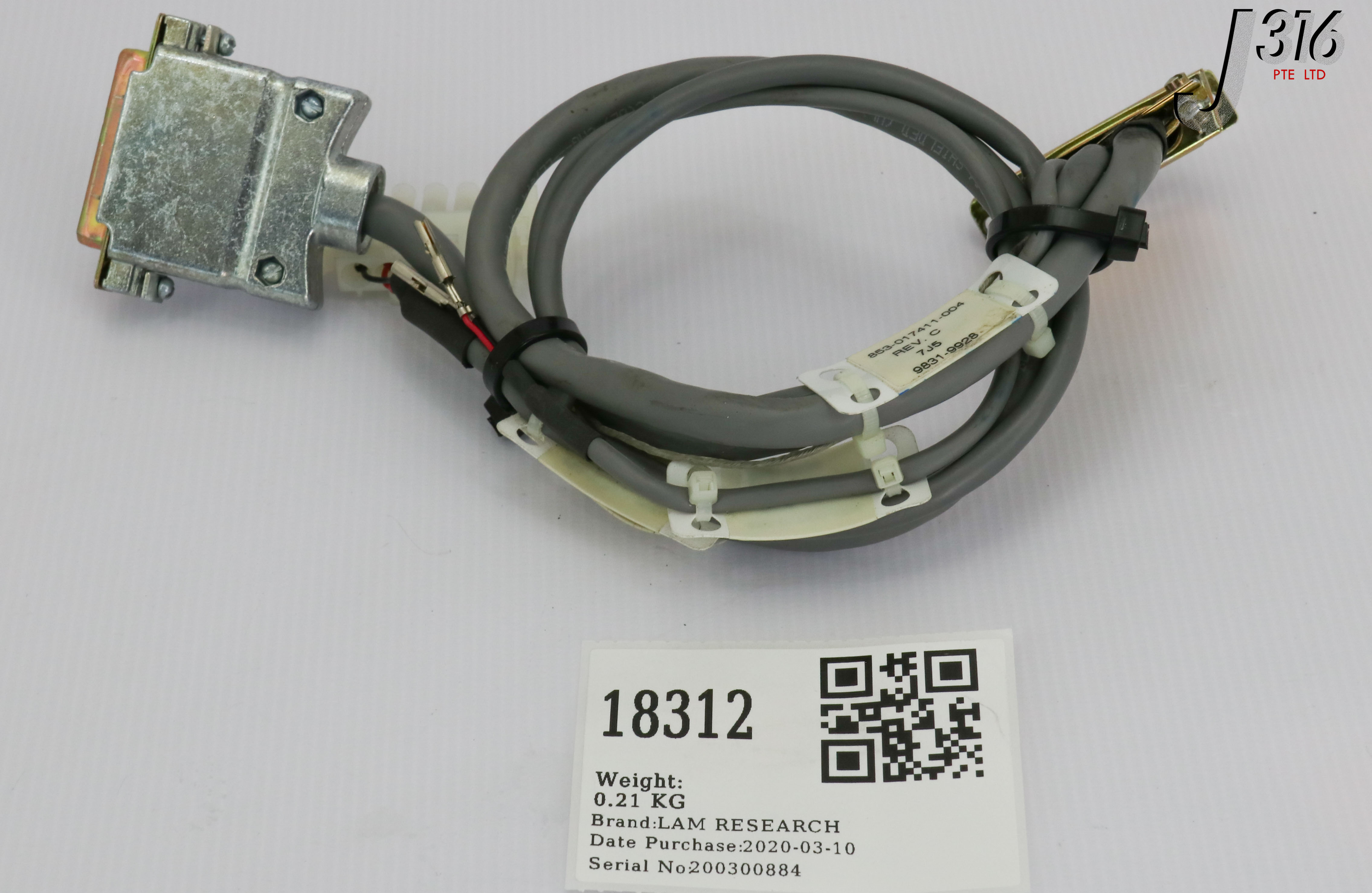 ±3 18312 LAM RESEARCH CABLE ASSY, HARN, RF BOX GAP CNTRL, 60CM 853